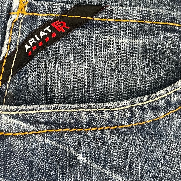 Ariat Jeans Mens W44 Blue Denim 44X32 M3 Loose FR Flame Resistant Western Cowboy - Picture 5 of 16